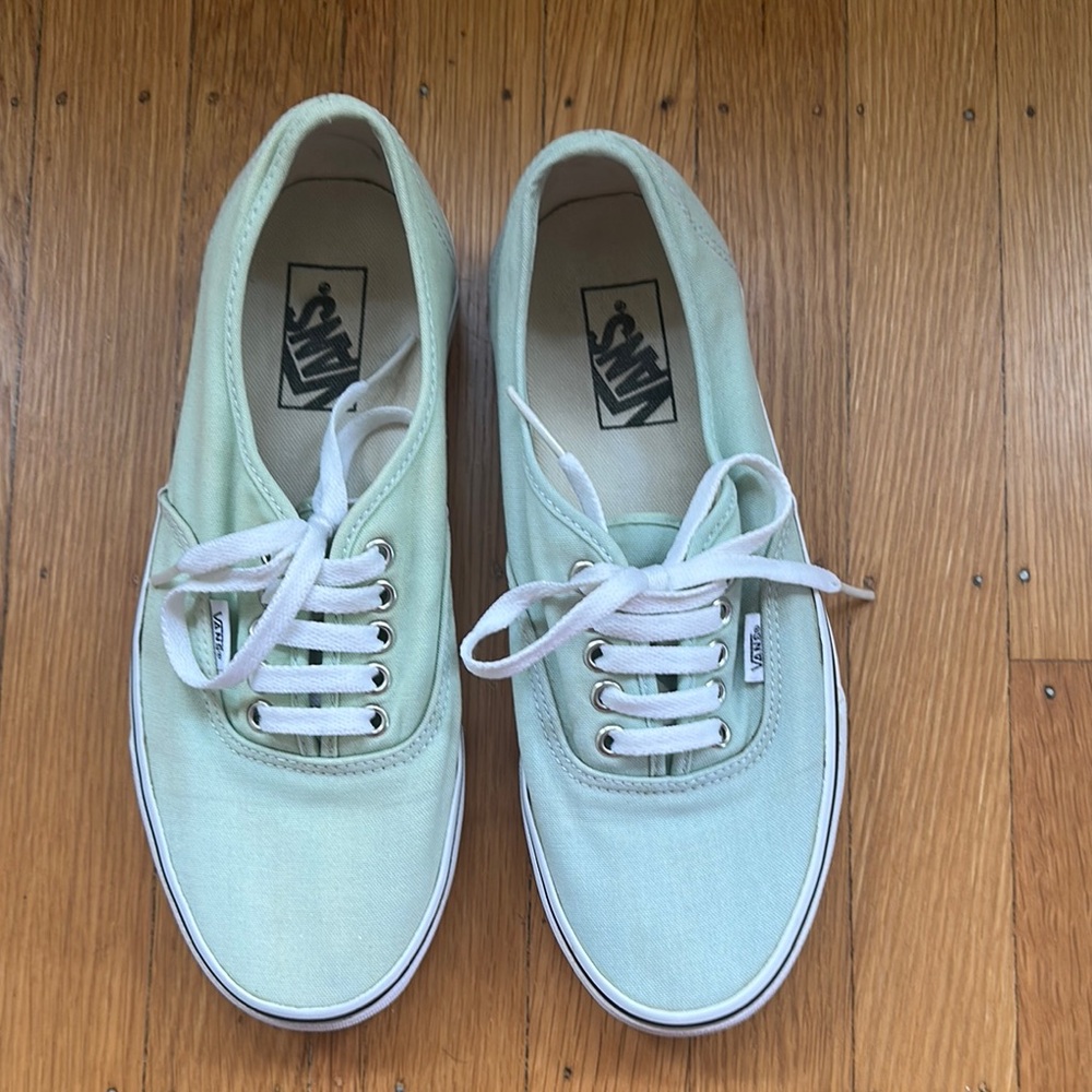 Vans Mint Green Canvas Sneakers